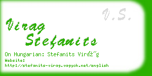 virag stefanits business card